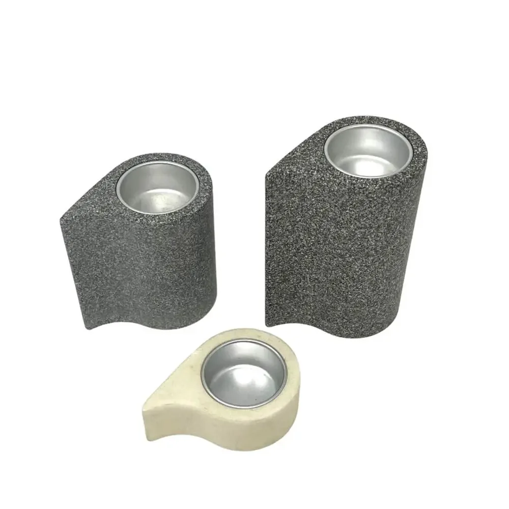 ONLY 3 PartyLite Stone Puzzle Stepped Tealight Candle Holders P7982 Set of 3 - Picture 1 of 5